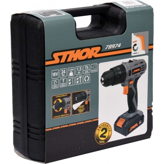 STHOR IMPACT DRILL DRIVER Li-Ion battery 18V 78974