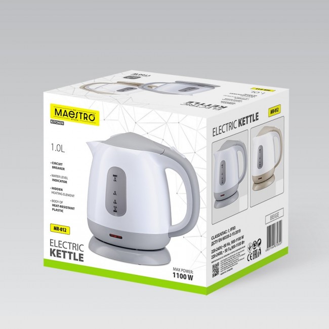 Electric Kettle MAESTRO MR-012-GREY 1 L 1100 W