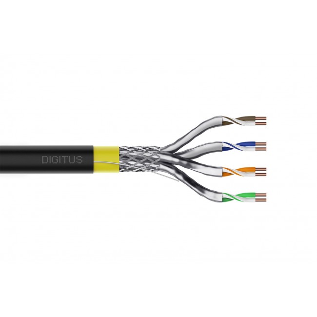 Digitus CAT 7A S/FTP data cable - outdoor installation cable, 50 m ring, simplex, PE