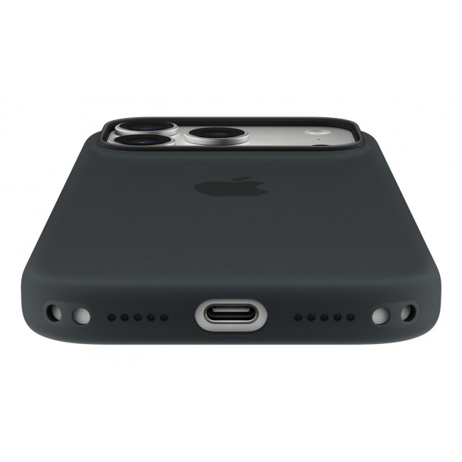 Black silicone case iPhone 17 Pro with MagSafe