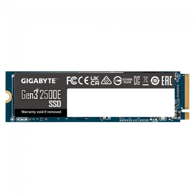 GIGABYTE Gen3 2500E SSD 2TB M.2 PCI Express 3.0 NVMe 3D NAND GIGABYTE Gen3 2500E SSD 2TB M.2 PCI Express 3.0 NVMe 3D NAND