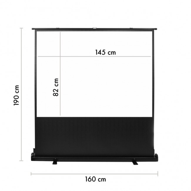 Maclean portable projection screen, compact, floor, 66 Maclean portable projection screen, compact, floor, 66