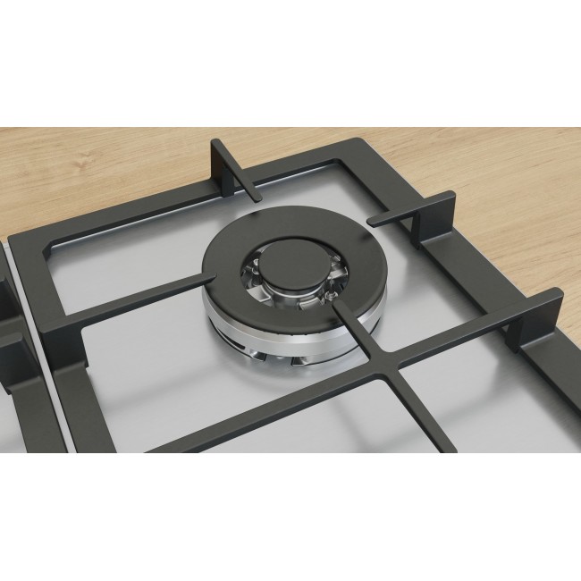 Bosch Serie 6 PCH6A5I90 hob Stainless steel Built-in 60 cm Gas 4 zone(s) Bosch Serie 6 PCH6A5I90 hob Stainless steel Built-in 60 cm Gas 4 zone(s)