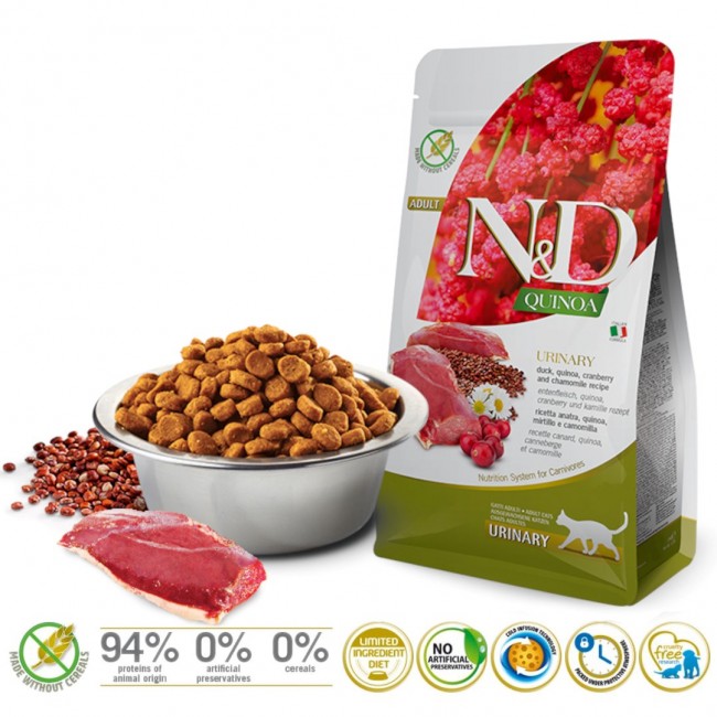 FARMINA N&D CAT QUINOA URINARY DUCK 5 KG FARMINA N&D CAT QUINOA URINARY DUCK 5 KG