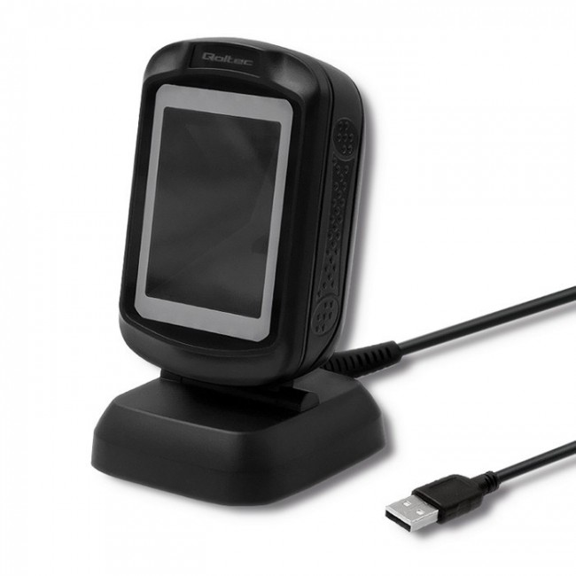 Qoltec 50864 Desktop QR & Barcode Scanner | USB Qoltec 50864 Desktop QR & Barcode Scanner | USB