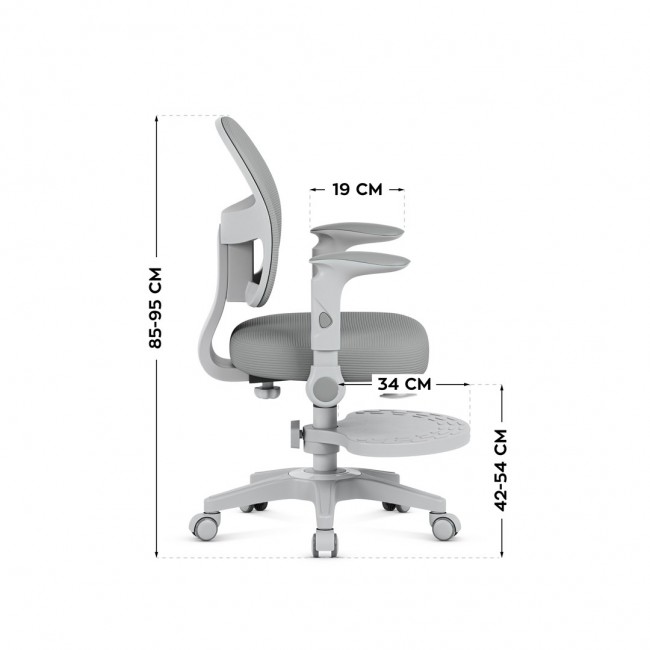 Junior 5.0 Grey swivel chair