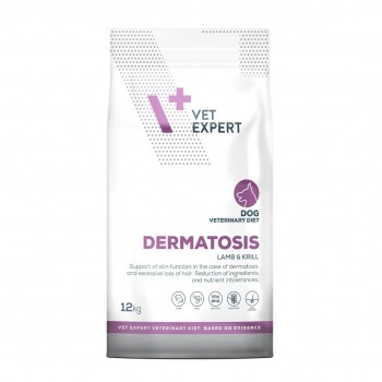 VET EXPERT Veterinary Diet Dermatosis Dog Lamb & Krill - dry dog food - 12 kg