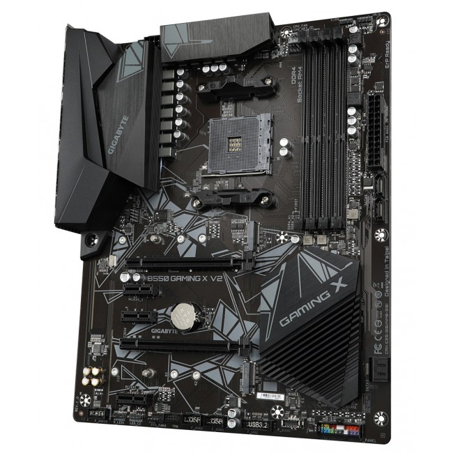 GIGABYTE B550 Gaming X V2 Motherboard - AMD Ryzen 5000 CPUs, 10+3 Phases VRM, up to 4733MHz DDR4, 1xPCIe 4.0 + 1xPCIe 3.0 M.2, 1GbE LAN, USB 3.2 Gen 2