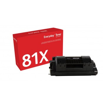 Everyday Black Toner by Xerox compatible with HP 81X (CF281X), High capacity