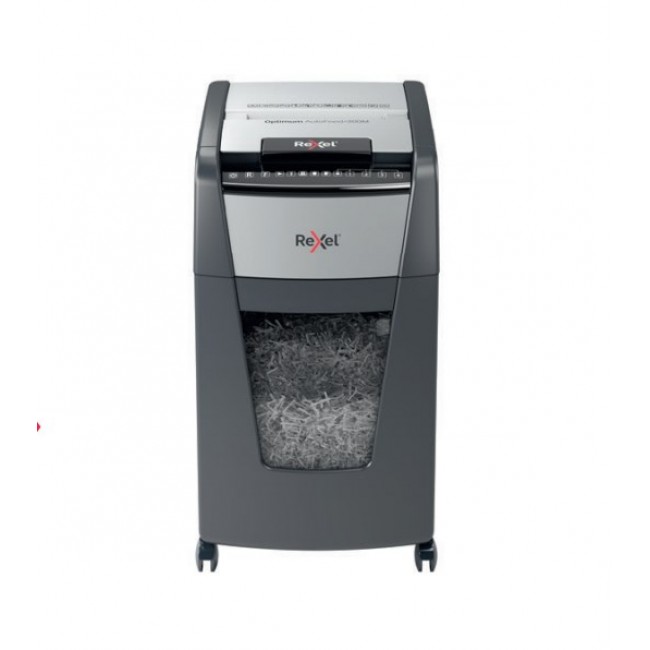 Rexel Optimum Auto+ 300X paper shredder Micro-cut shredding Black, Grey