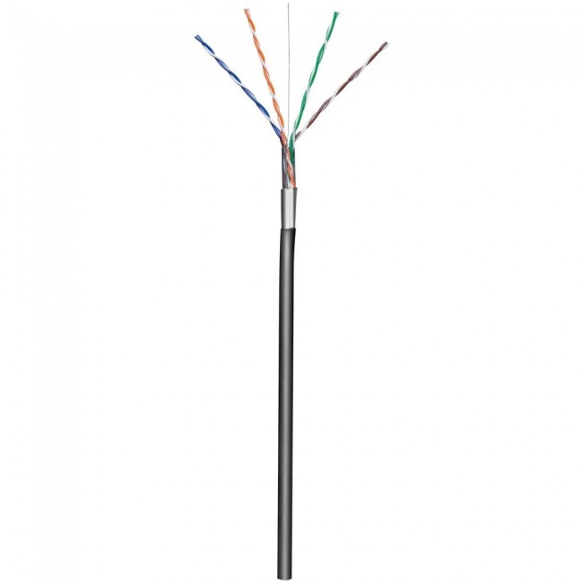 Techly F/UTP Hank Cable Cat.5E CCA 305m Solid Outdoor Black ITP8-RIS-0305LO Techly F/UTP Hank Cable Cat.5E CCA 305m Solid Outdoor Black ITP8-RIS-0305LO
