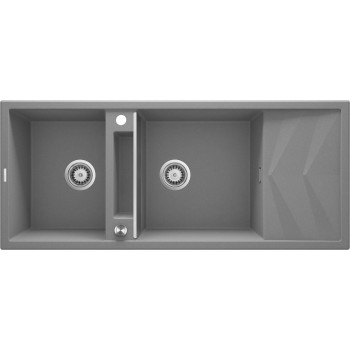 2-bowl magnetic granite sink with drainer