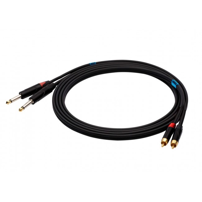 SSQ RCAJM5 - Cable 2x RCA - 2x Jack Mono 6,3 mm 3 m Black SSQ RCAJM5 - Cable 2x RCA - 2x Jack Mono 6,3 mm 3 m Black