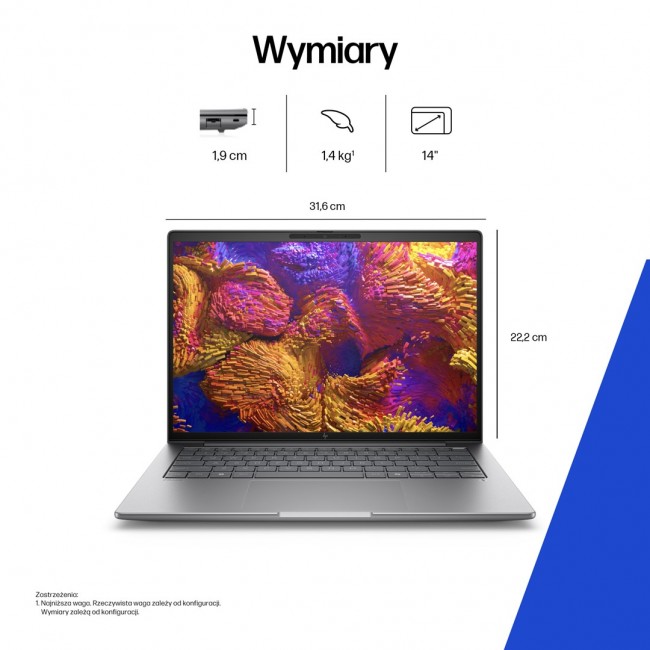 HP ZBook 8 G1ak Copilot+ PC AMD Ryzen AI 7 PRO 350 Mobile workstation 35.6 cm (14