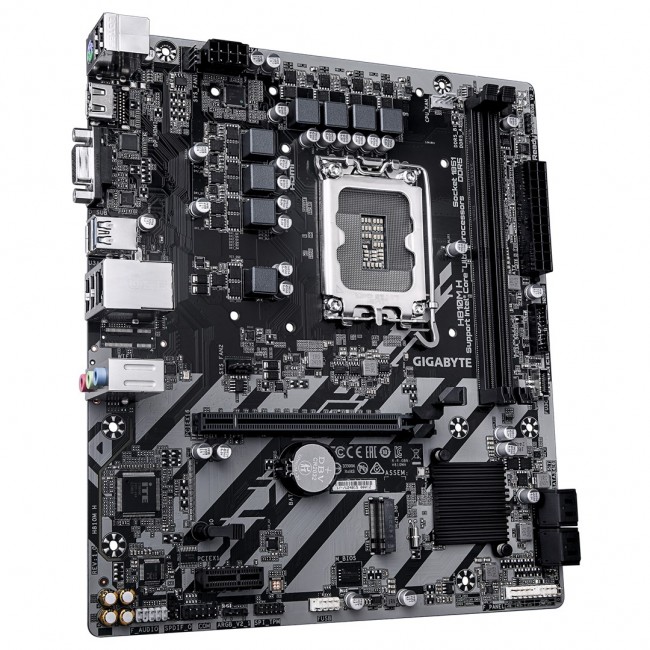 GIGABYTE H810M H Motherboard - Intel Core Ultra (Series 2) CPUs, 4+1+2 Phases VRM, up to 6400MHz DDR5, 1xPCIe 4.0 M.2, 1GbE LAN, USB 3.2 Gen 1