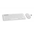 Logitech Pebble 2 Combo keyboard Mouse included Universal RF Wireless + Bluetooth QWERTY US International White