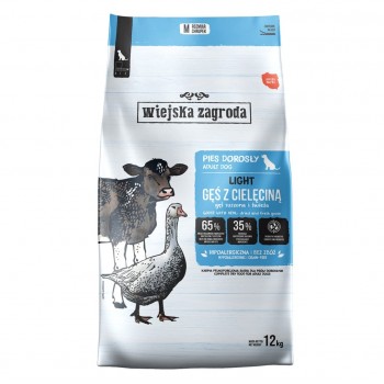 WIEJSKA ZAGRODA Light Goose with veal - dry dog food - 12kg