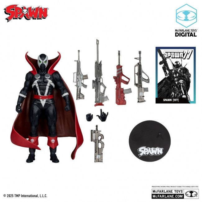 McFarlane Toys Spawn 77 (Black and Red) Comic and Digital Collectible Red Platinum Edition