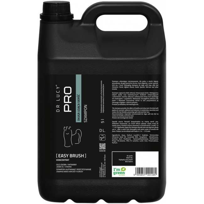 DR LUCY - PRO EASY BRUSH 5L - SHAMPOO TO MAKE LONG, FLOWING COAT EASIER TO BRUSH DR LUCY - PRO EASY BRUSH 5L - SHAMPOO TO MAKE LONG, FLOWING COAT EASIER TO BRUSH