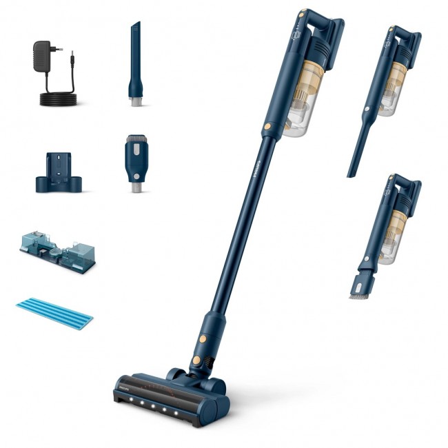 Philips 5000 series XC5043/01 stick vacuum/electric broom Battery Dry&wet Cyclonic Bagless 0.27 L Blue, Yellow