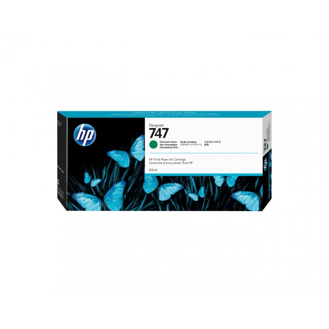 HP 747 300-ml Chromatic Green DesignJet Ink Cartridge