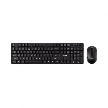 Acer Combo Set, Wireless Keyboard and Mouse AAK400, Rubber Dome Key Switch, RF 2.4GHz Dongle, Up to 1600 DPI, 10 Metres Range, Black