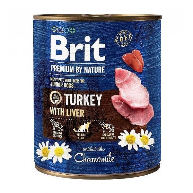BRIT Premium by nature Junior Turkey with Liver - wet dog food - 800g BRIT Premium by nature Junior Turkey with Liver - wet dog food - 800g