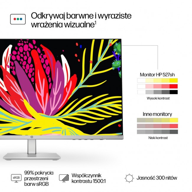 HP Series 5 27-inch FHD height-adjustable monitor - 527sh HP Series 5 27-inch FHD height-adjustable monitor - 527sh