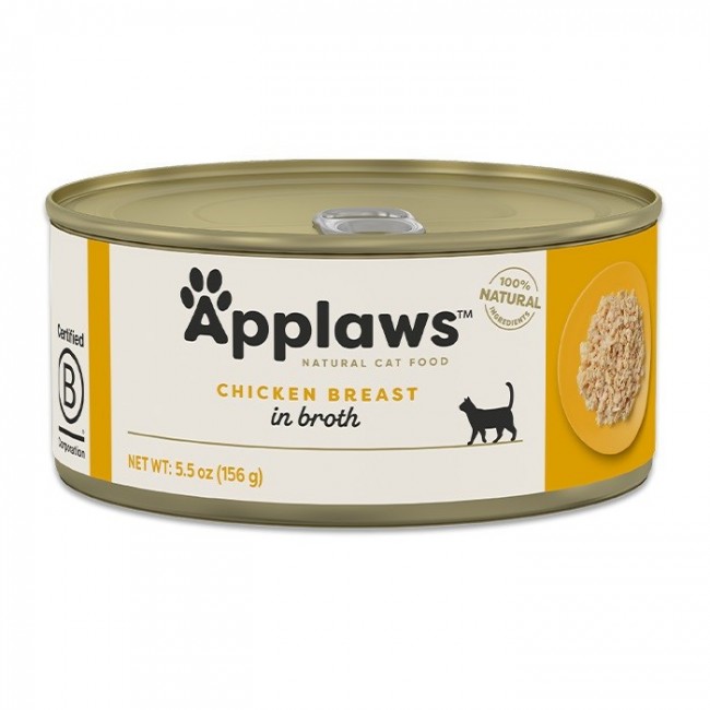 APPLAWS Chicken breast in broth - wet cat food - 156g APPLAWS Chicken breast in broth - wet cat food - 156g