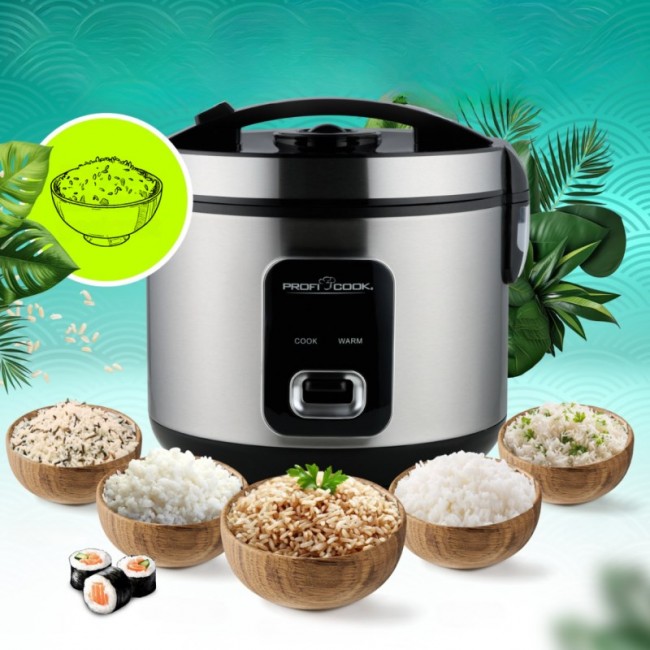 ProfiCook PC-RK 1285 rice cooker Black, Silver