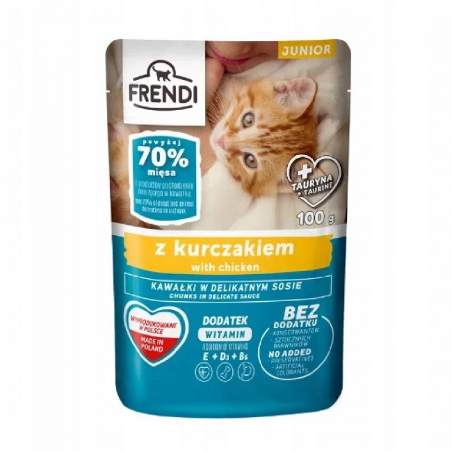 FRENDI Junior with chicken chunks in gravy - wet cat food - 100g