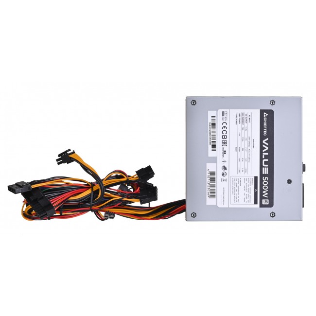 Chieftec Value APB-500B8 power supply unit 500 W 20+4 pin ATX ATX Silver Chieftec Value APB-500B8 power supply unit 500 W 20+4 pin ATX ATX Silver