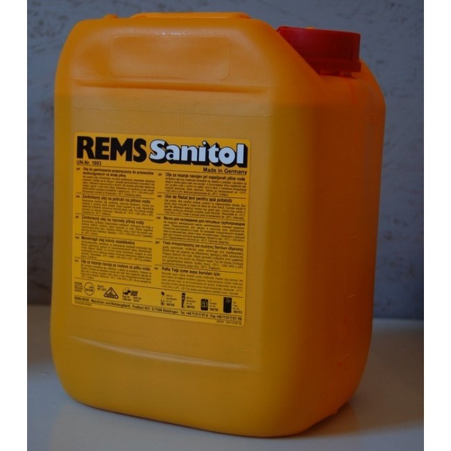 REMS THREAD CLEANER. SANITOL 5l FOR DRINKING WATER INSTALLATION. REMS THREAD CLEANER. SANITOL 5l FOR DRINKING WATER INSTALLATION.