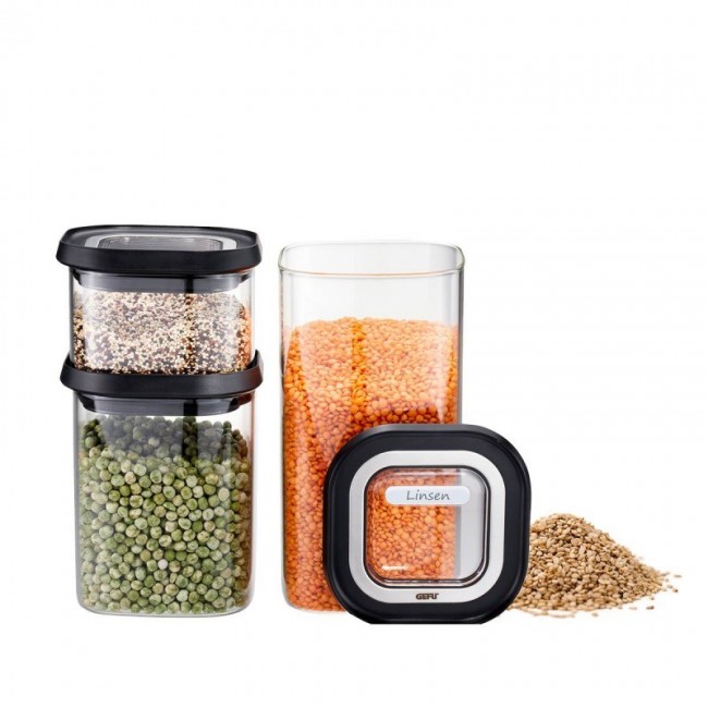 GEFU 12807 Rectangular Set 1.4 L Black, Transparent 3 pc(s) GEFU 12807 Rectangular Set 1.4 L Black, Transparent 3 pc(s)