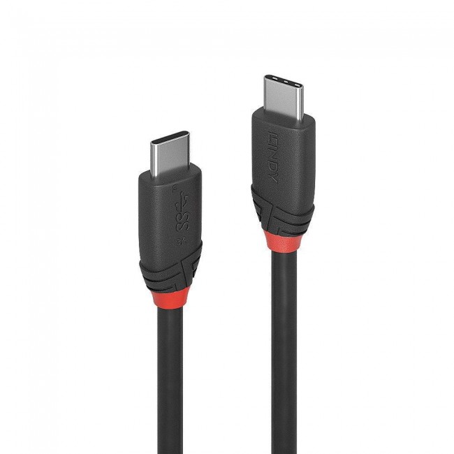 Lindy 1.5m USB 3.2 Type C to C Cable, 20Gbps, Black Line