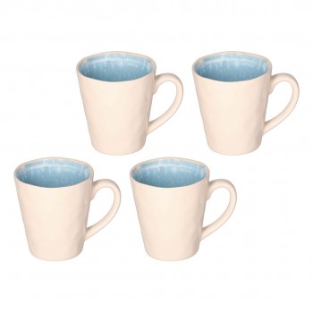 ROSE&TULIPANI CONCERTO FUSE AZZURRO Set of 4 mugs 360 ml