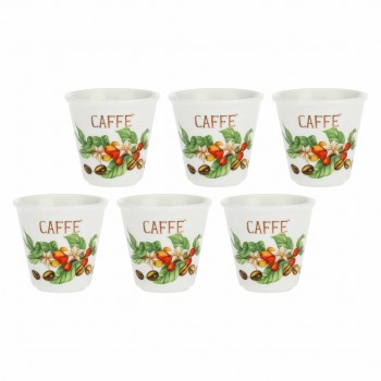 LA PORCELLANA BIANCA LIQUORELLI Set of 6 coffee liqueur glasses 75 ml