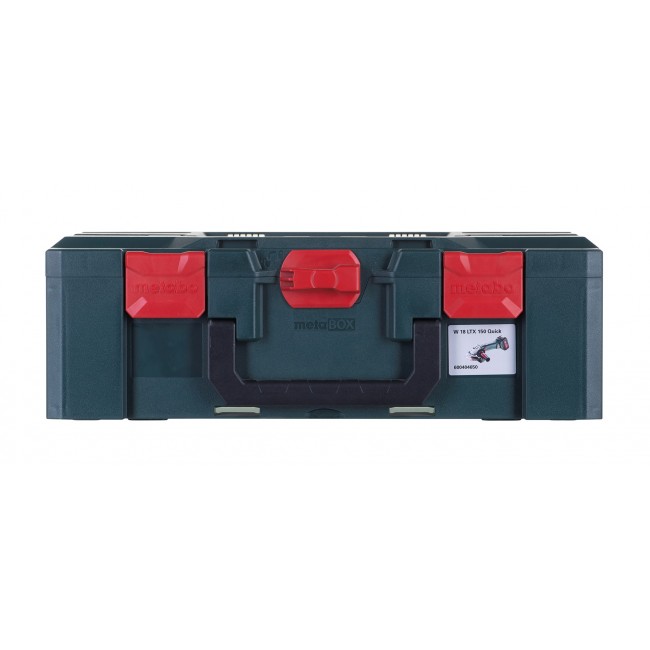 Angle grinder METABO W 18 LTX 150 QUICK (600404650) + metaBOX 165 L case Green, Black Angle grinder METABO W 18 LTX 150 QUICK (600404650) + metaBOX 165 L case Green, Black