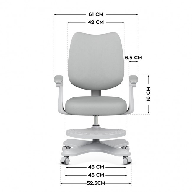 Junior 4.6 Grey swivel chair