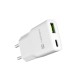 NATEC RIBERA GAN SLIM MAINS CHARGER 1 USB-A + 1 USB-C 20W WHITE NATEC RIBERA GAN SLIM MAINS CHARGER 1 USB-A + 1 USB-C 20W WHITE