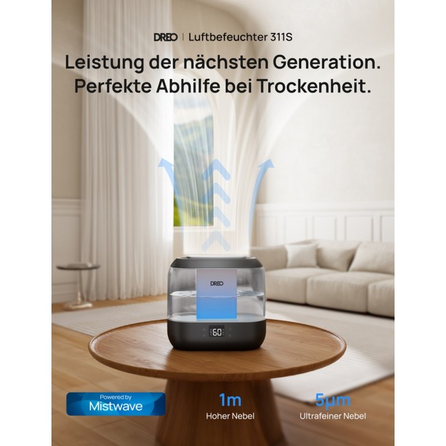 Dreo HM311S humidifier 4 L Grey
