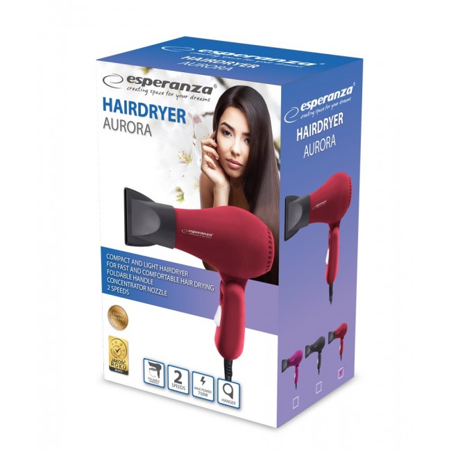 Esperanza EBH003R Hair dryer 750 W Red