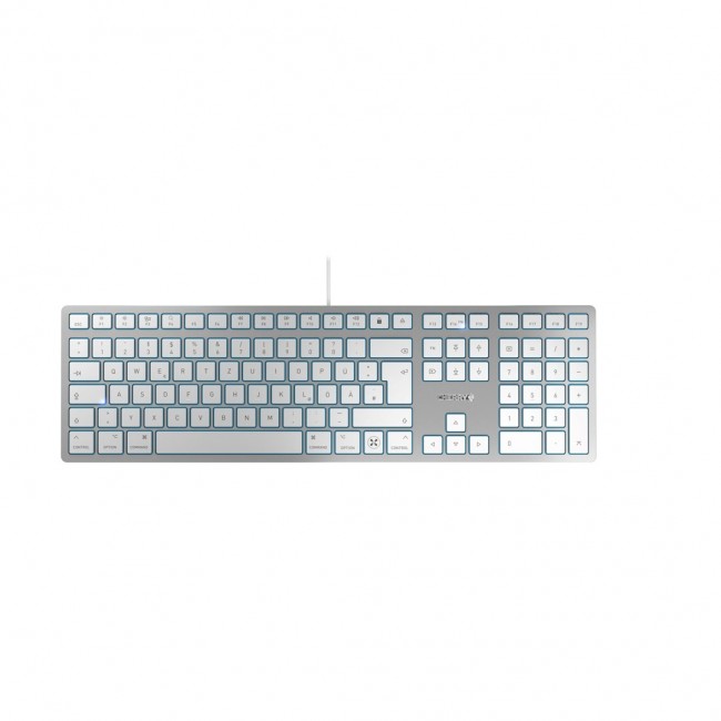 CHERRY KC 6000C FOR MAC keyboard Universal USB QWERTZ German Silver