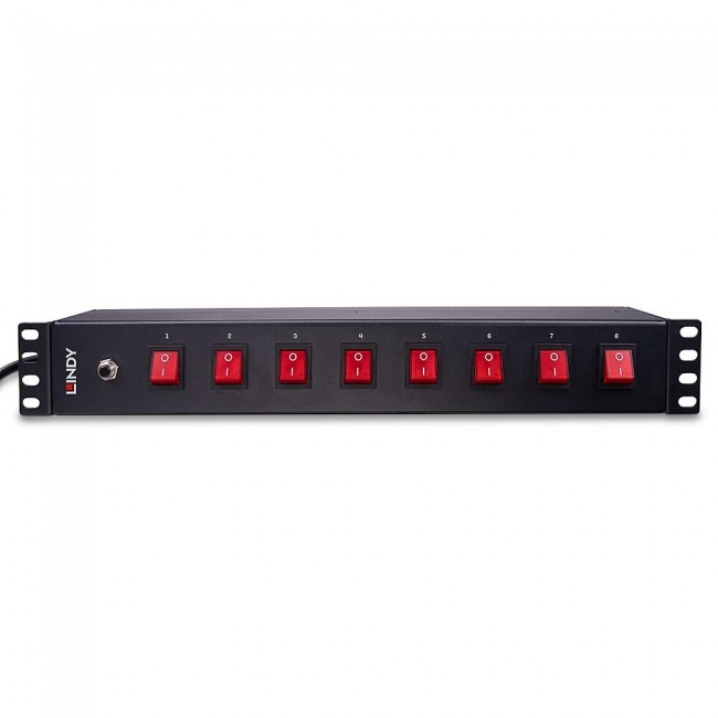 Lindy 73025 power distribution unit (PDU) 8 AC outlet(s) 1.5U Black