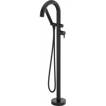 Freestanding bath faucet with shower set