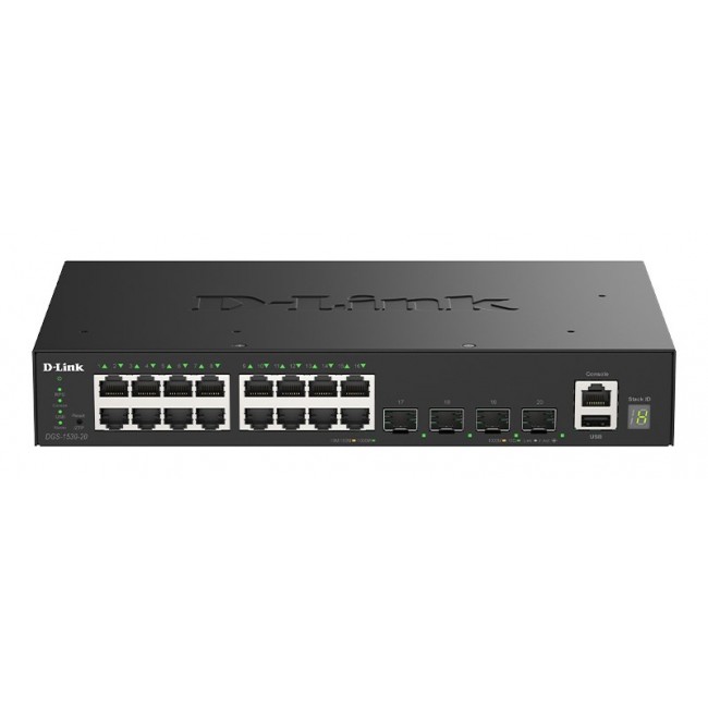 D-Link 20-Port Gigabit Stackable Smart Managed Switch with 4 x 10G SFP+ Ports