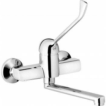 Wall-mounted washbasin mixer with lever Clinic
