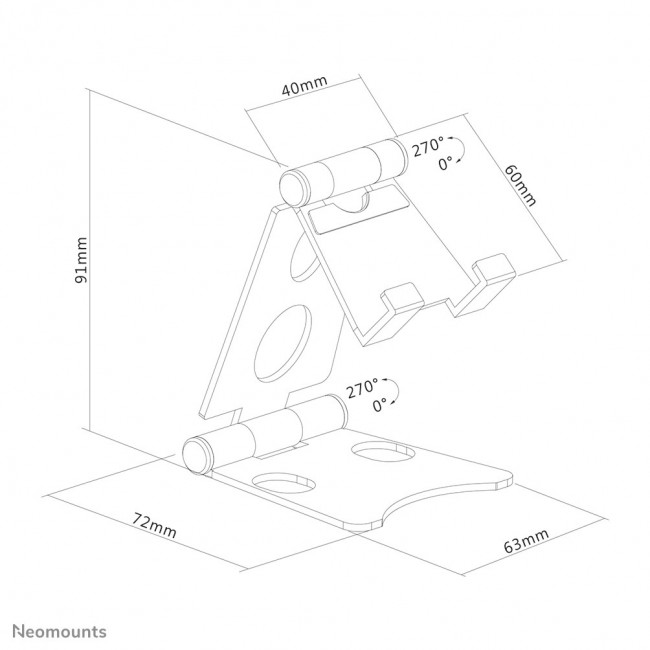 Neomounts DS10-150SL1 Phone stand up to 4.7 Neomounts DS10-150SL1 Phone stand up to 4.7