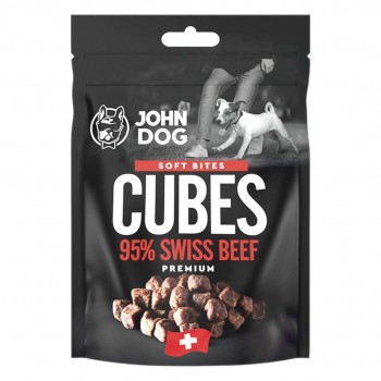 JOHN DOG Soft Bites Cubes Beef 95% - Dog treat - 120g