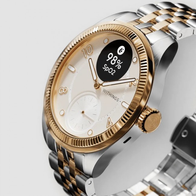 Withings ScanWatch Nova OLED 39 mm Hybrid Gold, Stainless steel GPS (satellite)
